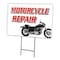 Signmission Motorcycle Repair Yard Sign & Stake outdoor plastic coroplast window, C-1824-DS-Motorcycle Repair C-1824-DS-Motorcycle Repair - alternate 1